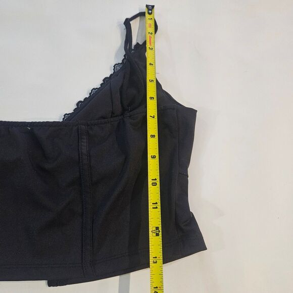 New Occasion Lingerie Style Rave Top Cropped Lace Busty Size XL Black - Picture 7 of 9